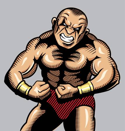 Colorful body buildingのイラスト素材