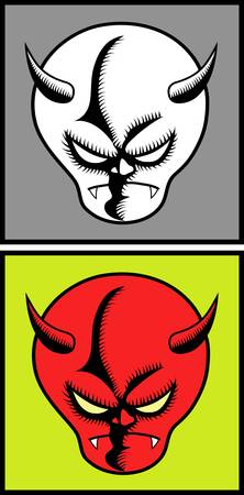 Devil, Halloween mask 5のイラスト素材