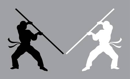 Martial Silhouette Vector 1のイラスト素材