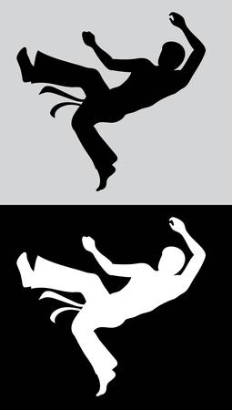 Martial Silhouette Vector 3のイラスト素材