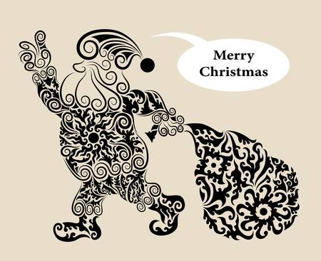 Santa Claus ornament vectorのイラスト素材