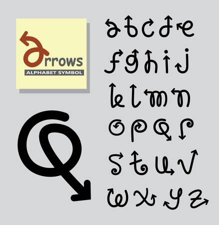 Arrows Alphabet Symbolのイラスト素材