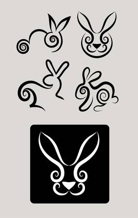 Rabbit Symbols Vector 2のイラスト素材