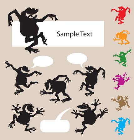 Frog Dancing Silhouetteのイラスト素材