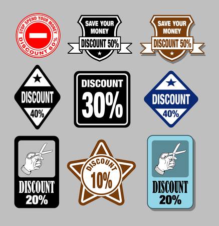 Discount Labelsのイラスト素材