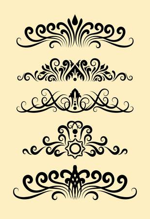 Floral Ornament Decorations  Good use for symbol, logo element, tatoo design, or any design you want のイラスト素材