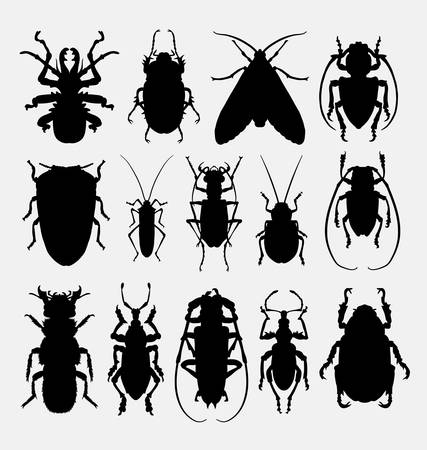 Bug, insect, arachnid animal silhoutte. Good use for symbol, web iconのイラスト素材