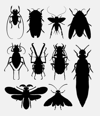 Insect, bug, small animal silhouette 1. Good use for symbol,  web icon, game elements, mascot, sign, or any design you want. Easy to use.のイラスト素材