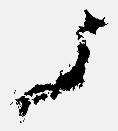 Japan island map silhouette. Good use for symbol, icon, logo, mascot, sticker, sign, or any design you want.のイラスト素材