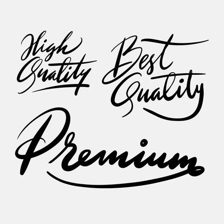 High quality, best quality and premium hand written typography. Good use for logotype, symbol, cover label, product, brand, poster title or any graphic design you want. Easy to use or change colorのイラスト素材