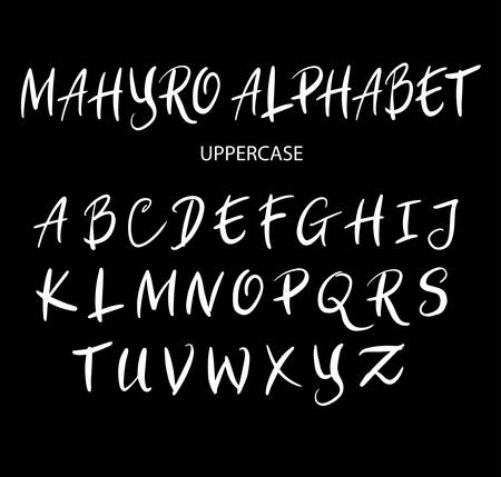 Vector alphabet uppercase characters. Good use for logotype, cover title, poster title, letterhead, body text, or any design you want.のイラスト素材