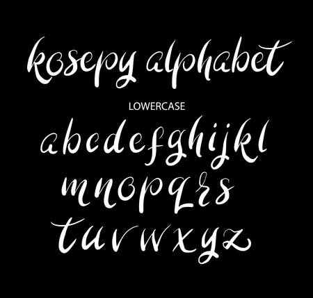 Vector alphabet lowercase characters. Good use for logotype, cover title, poster title, letterhead, body text, or any design you want.のイラスト素材