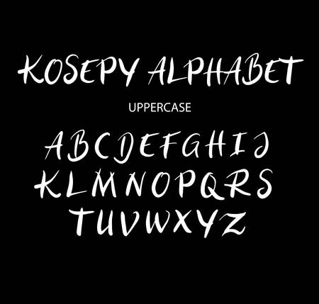 Vector alphabet uppercase characters. Good use for logotype, cover title, poster title, letterhead, body text, or any design you want.のイラスト素材