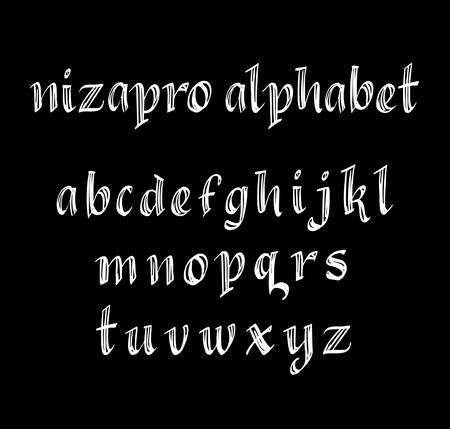 Vector alphabet lowercase characters. Good use for logotype, cover title, poster title, letterhead, body text, or any design you want.のイラスト素材