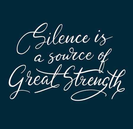 Silence is a source hand written typography. Good use for logotype, symbol, cover label, product, brand, poster title or any graphic design you want. Easy to use or change colorのイラスト素材