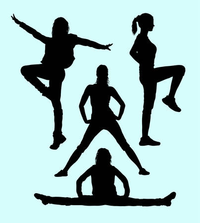 Female pilates sport exercise.のイラスト素材