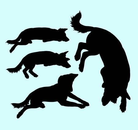 Little dog animal silhouette.のイラスト素材