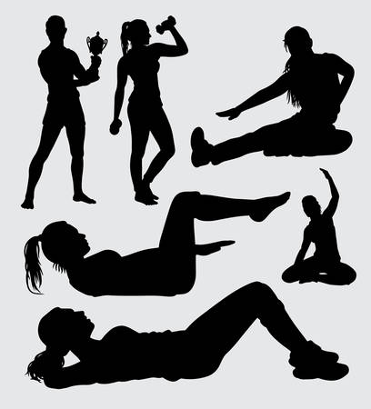sport championship silhouette, good use for symbol, logo, web icon, mascot, sticker, or any design you wantのイラスト素材