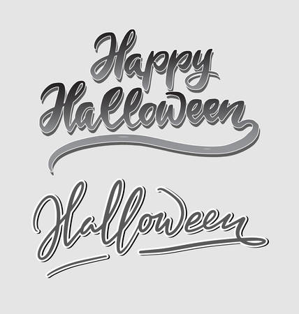 Halloween trick or treat handwriting calligraphy. Good to use for symbol, cover label, product, brand, poster title or any graphic design you want. Easy to use or to change colorのイラスト素材
