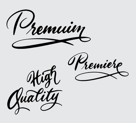 Premium and high quality handwriting typography.のイラスト素材