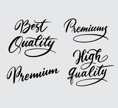 best quality and premium handwriting typography.のイラスト素材