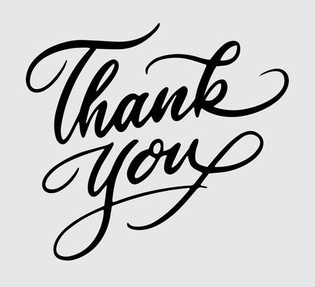 Thank you handwriting typographyのイラスト素材