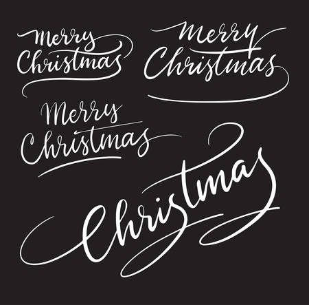 Christmas handwriting typography.のイラスト素材