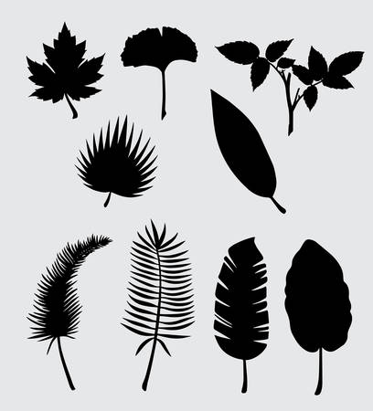 Leaf nature silhouette good use for symbol, logo, web icon, mascot, sign, sticker, or any design you wantのイラスト素材