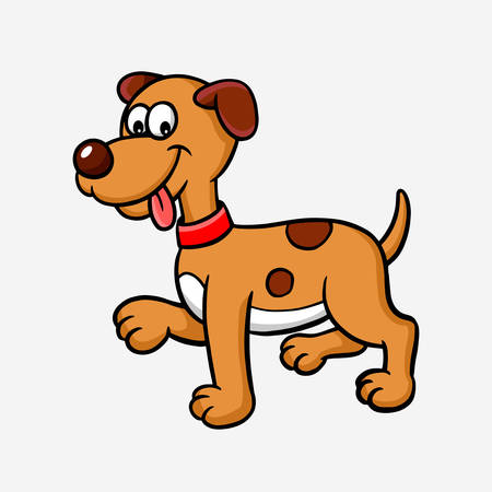 Dog animal cartoon character illustration.のイラスト素材