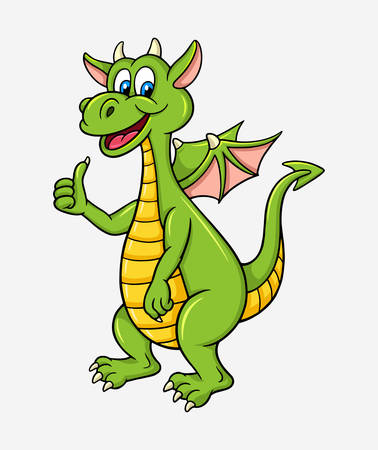 Dragon cartoon character, good use for symbol, logo, web icon, mascot, sticker, or any design you want.のイラスト素材