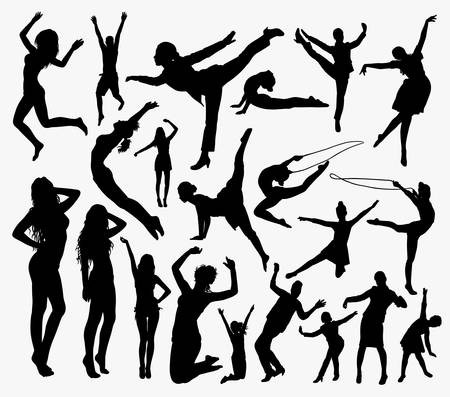 People silhouette. Good use for symbol, logo, web icon, mascot, sign, sticker, or any design you want.のイラスト素材