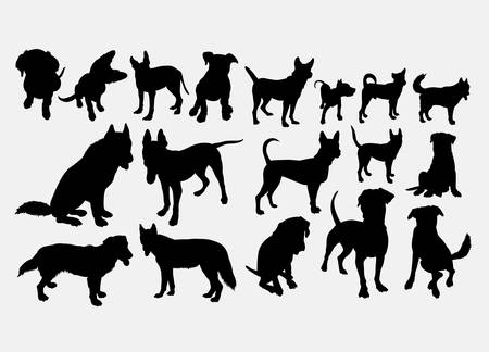 Dog pet animal silhouetteのイラスト素材