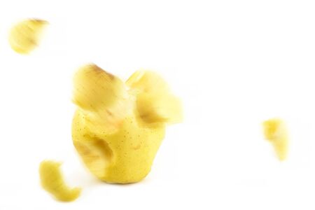 Apple explosion cutout on white の写真素材