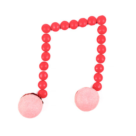 macaron chocolate candy musical notes