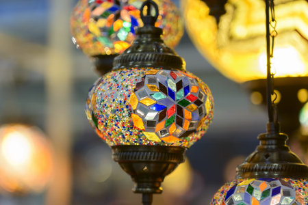 oriental traditional lamp in a bazaar