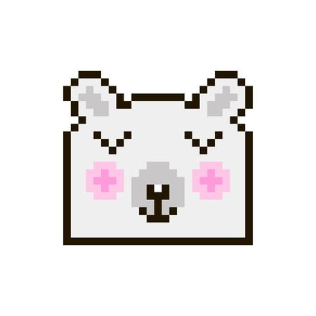 Vector pixel bearのイラスト素材