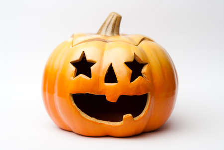 Halloween Pumpkin on white backgroundの写真素材