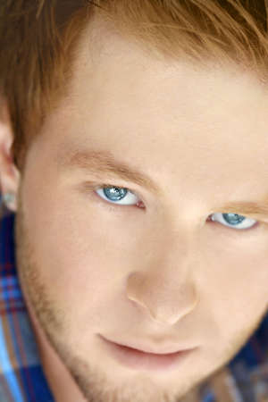 close up of a sinister young manの写真素材