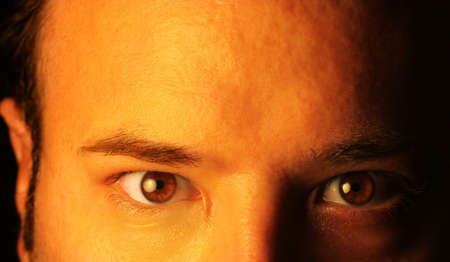 Close up detail shot of man's eyesの写真素材