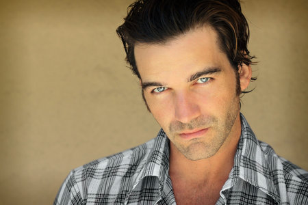 Closeup portrait of a good looking young man