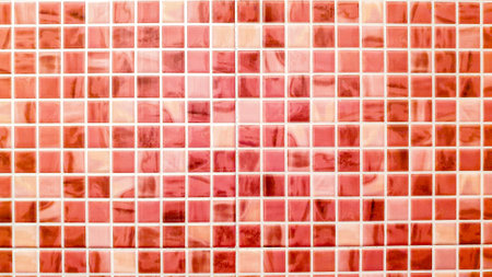 Ceramic tile wall background in pink tone. Abstract background and texture for design.の写真素材