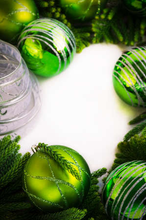 Green Christmas Greeting Cardの写真素材