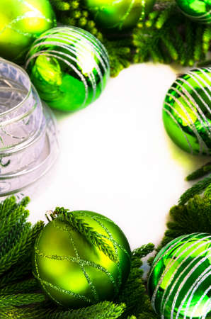 Green Christmas Greeting Cardの写真素材