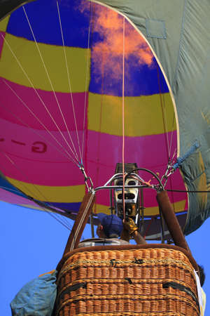 Balloon festival ,Crews operation and prepared balloon to fly in the sky のeditorial素材