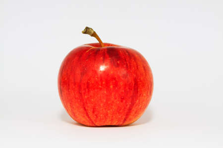 Red apple with white back groundの写真素材