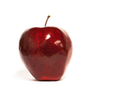 Red apple with white backgroundの写真素材