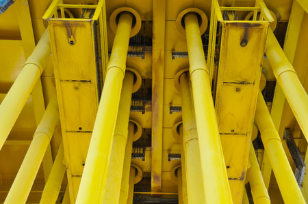 Oil and Gas Producing Slots at Offshore Platform - Oil and Gas Industry