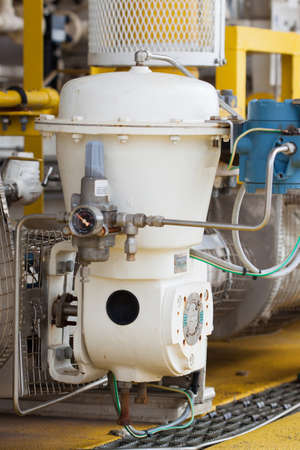 Control valve or pressure regulator in oil and gas process, The control valve used to controlled pressure in the system as Controller command, Oil and gas industry use the control valve to controlled the system の写真素材