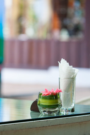 Mediterranean Restaurant Table - Dinner table outdoors