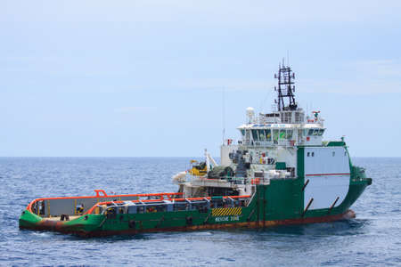 Crew and Supply Vessel offshore or Supply Boatのeditorial素材